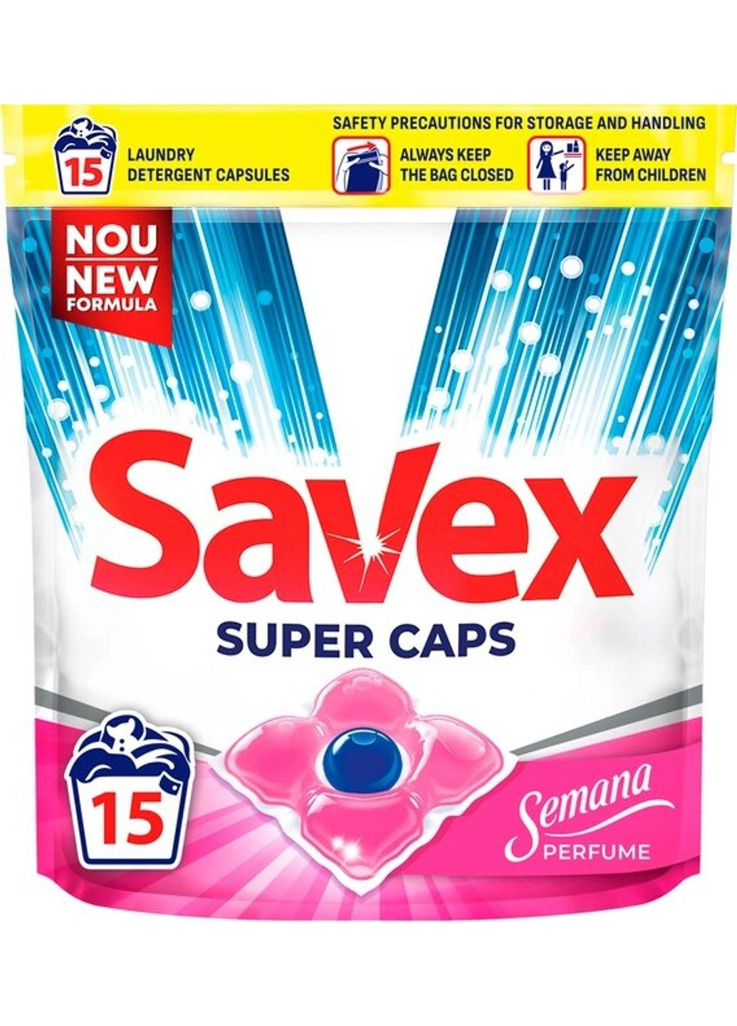 Капсули для прання Super Caps Semana Perfume 15 шт Savex (294063850)