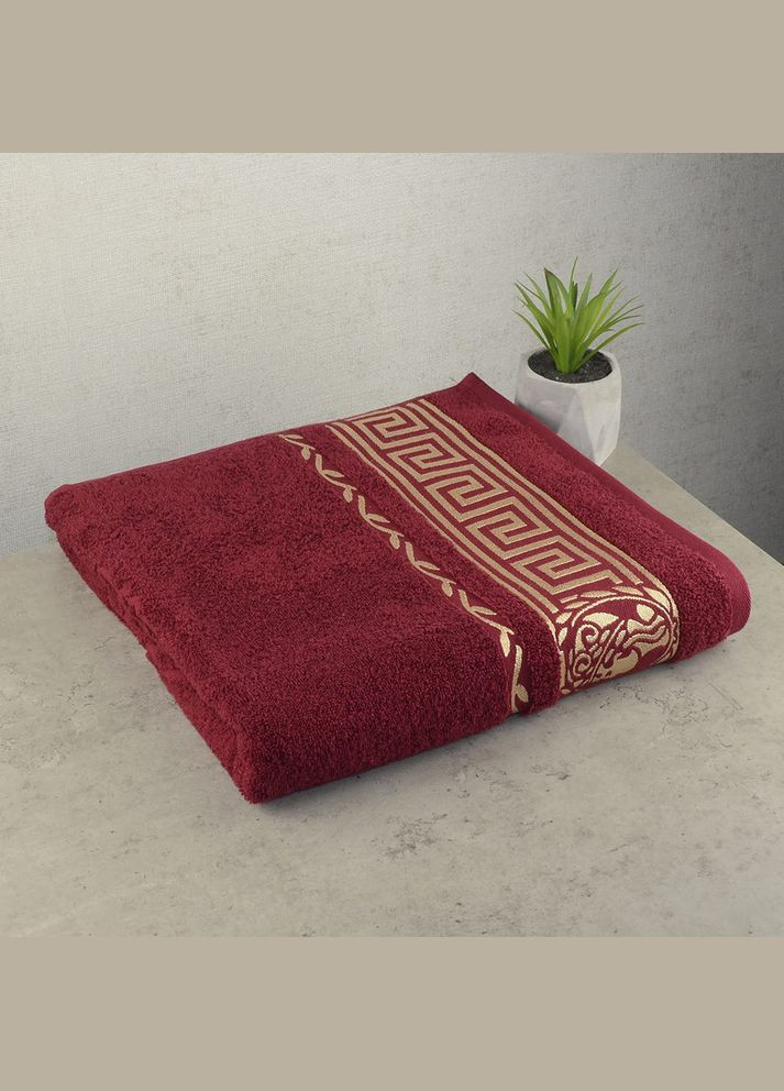 GM Textile банное махровое полотенце производства узбекистан 70х140см caesar 450г/м2 (бордовый) комбинированный производство -