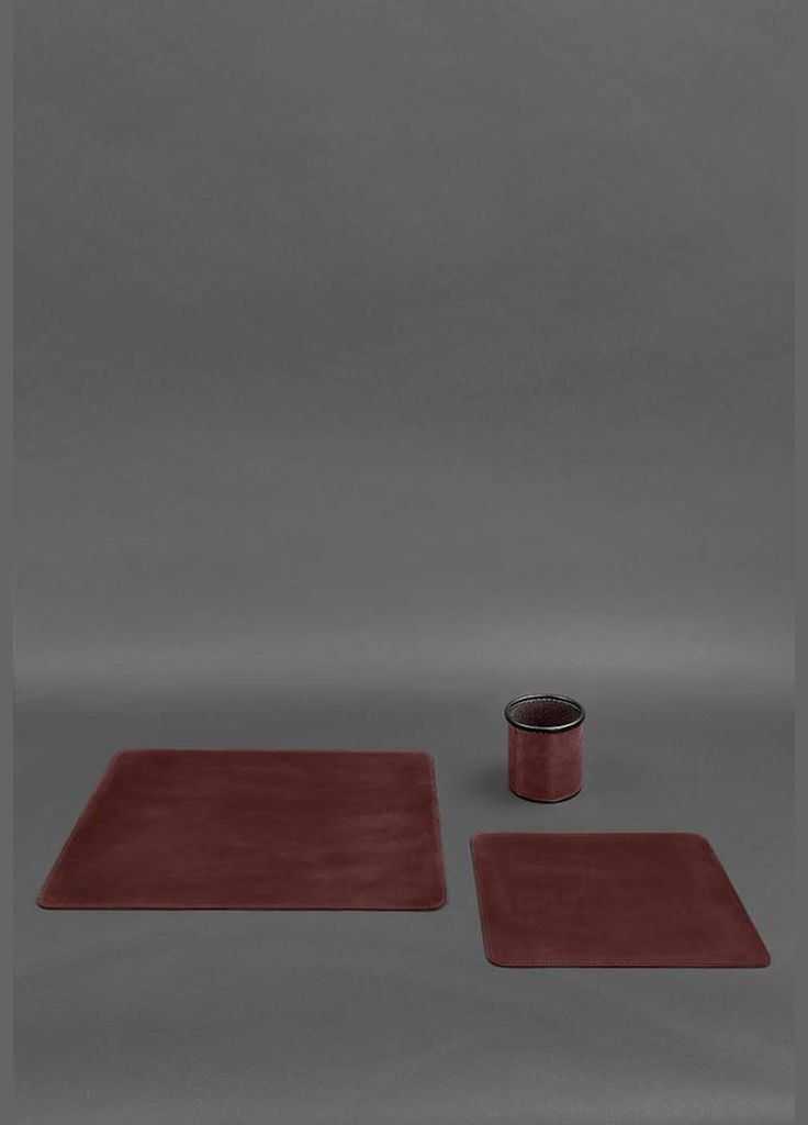 Набор для рабочего стола из натуральной кожи 1.0 бордовый Crazy Horse (A-027511) BlankNote (330144483)