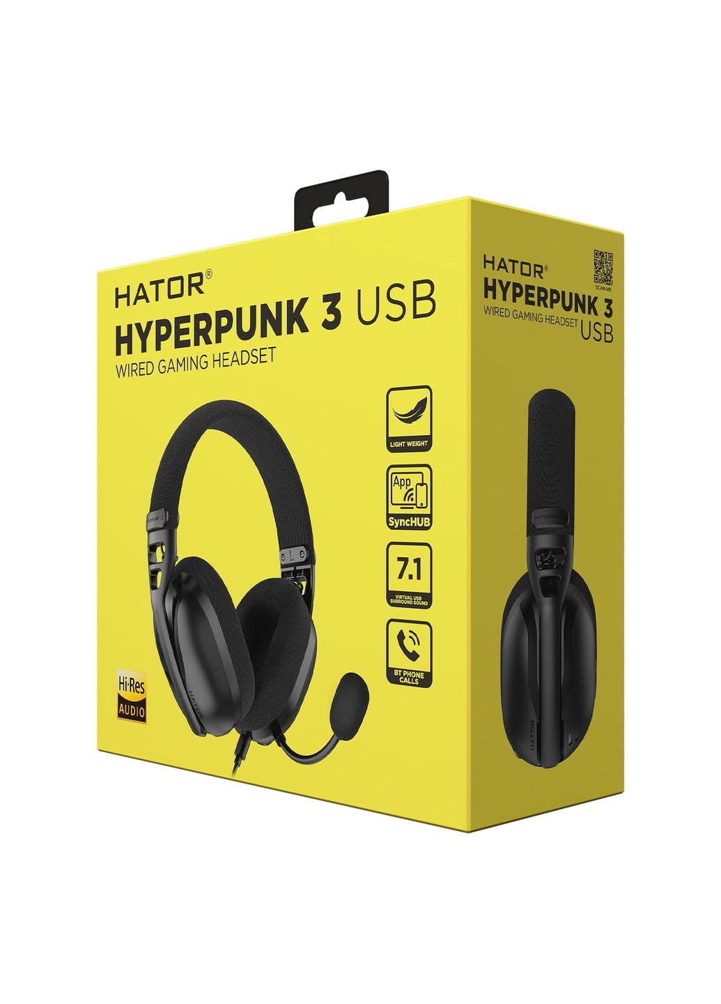 Гарнiтура Hyperpunk 3 USB Black (ESH10) Hator (336959663)