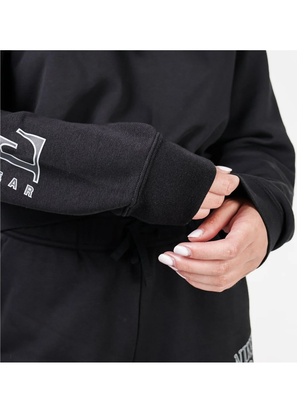 Худі унісекс Sportswear Club Fleece Oversized Graphic Crop Black Nike (364839298)