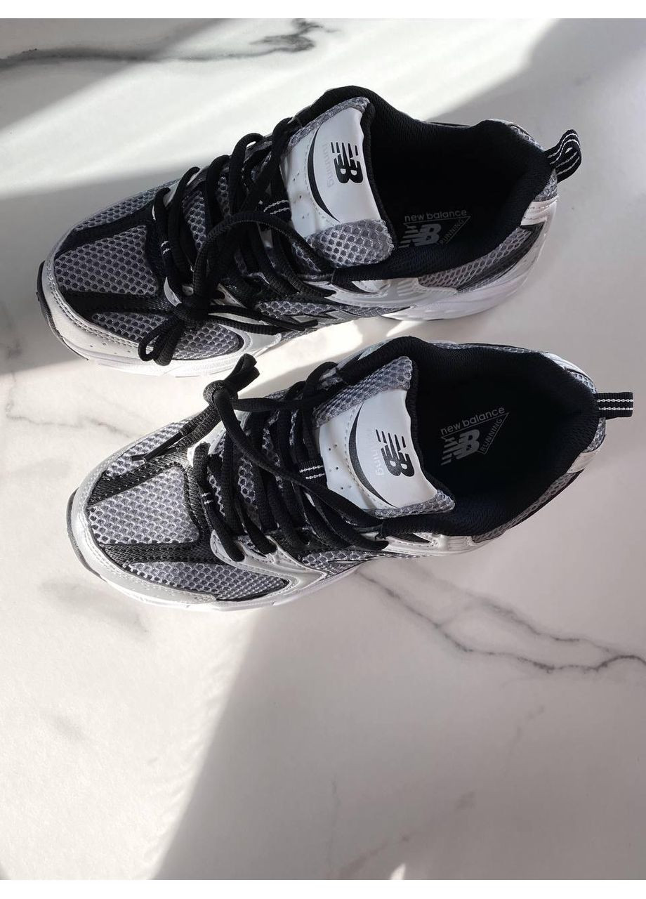 Черные демисезонные кроссовки мужские new balance 530 white black premium нью беланс 530 No Brand