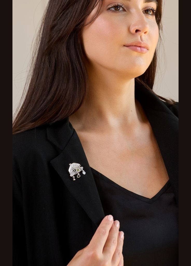 Брошь Хатка Mini Chrysolite 925 Сонях Skifska Etnika (324622879)