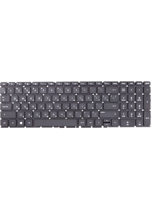 Клавіатура для ноутбука HP 250 G4, 255 G4, 256 G4 чорний, чорний фрейм PowerPlant (314836284)