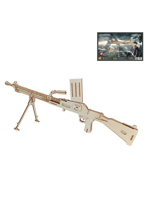 3D Дерев'яний конструктор модель Кулимет No Brand (335029616)