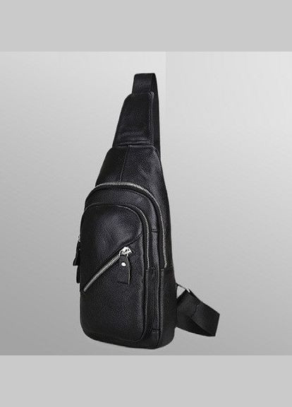 Чоловіча шкіряна сумка-слінг кроссбоді із натуральної шкіри чорна (sku_540А) No Brand (346078170)