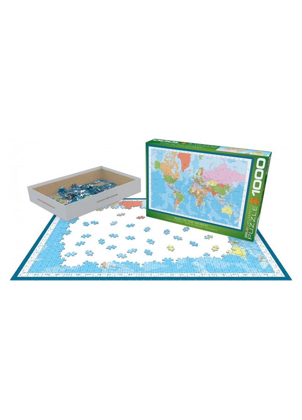 Пазл Карта світу, 1000 елементів () Eurographics 6000-1271 (328396198)