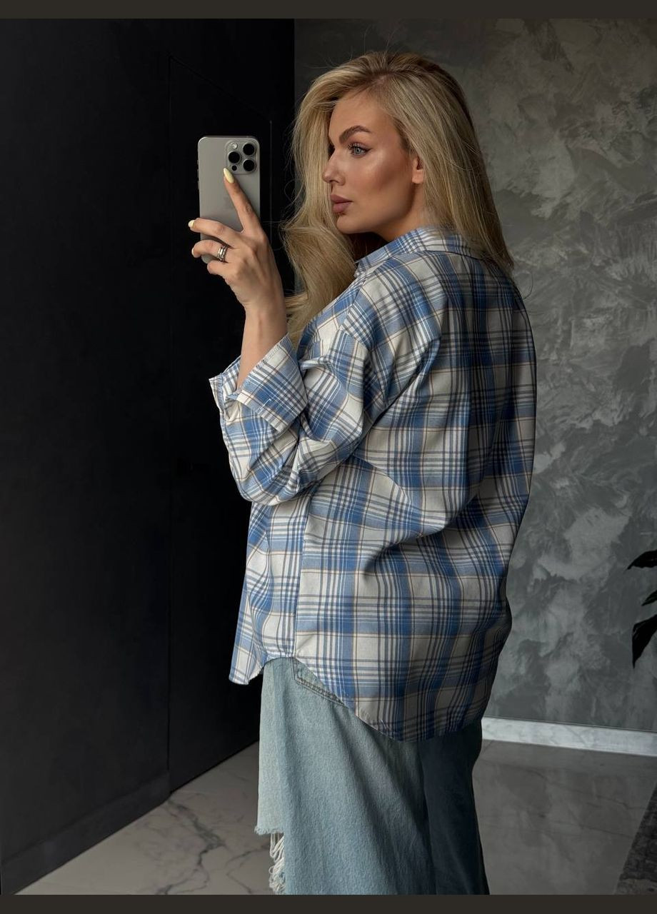 Трендова сорочка в клітинку оверсайз Vakko (332005180)