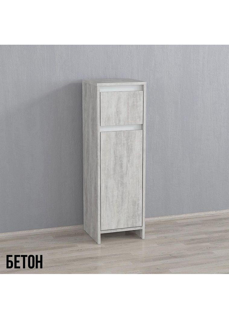 Пенал з полицями для ванної кімнати. шафка у ванну без ручок I-117 Бетон No Brand (371909465)