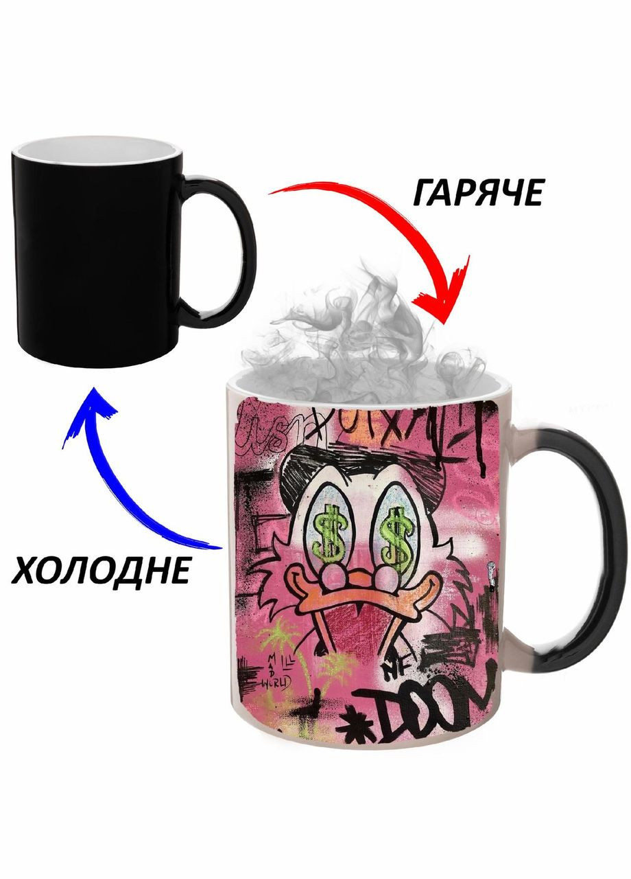 Чашка хамелон (кружка, чашка) Арт #0051 Черная 330 мл No Brand (323472055)