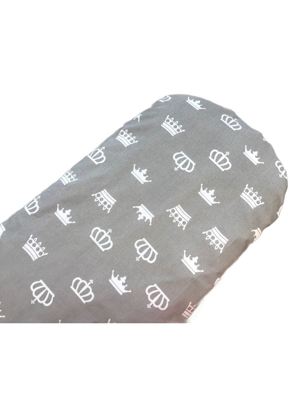 Простирадло бавовняне в коляску "Корони на сірому" Moontime (366037122)