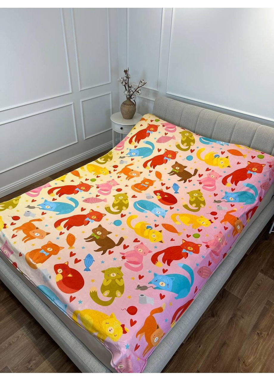 Плед Пушистая компания качественное покрывало с 3D-рисунком размер 135х160 Україна ТД (369660601)