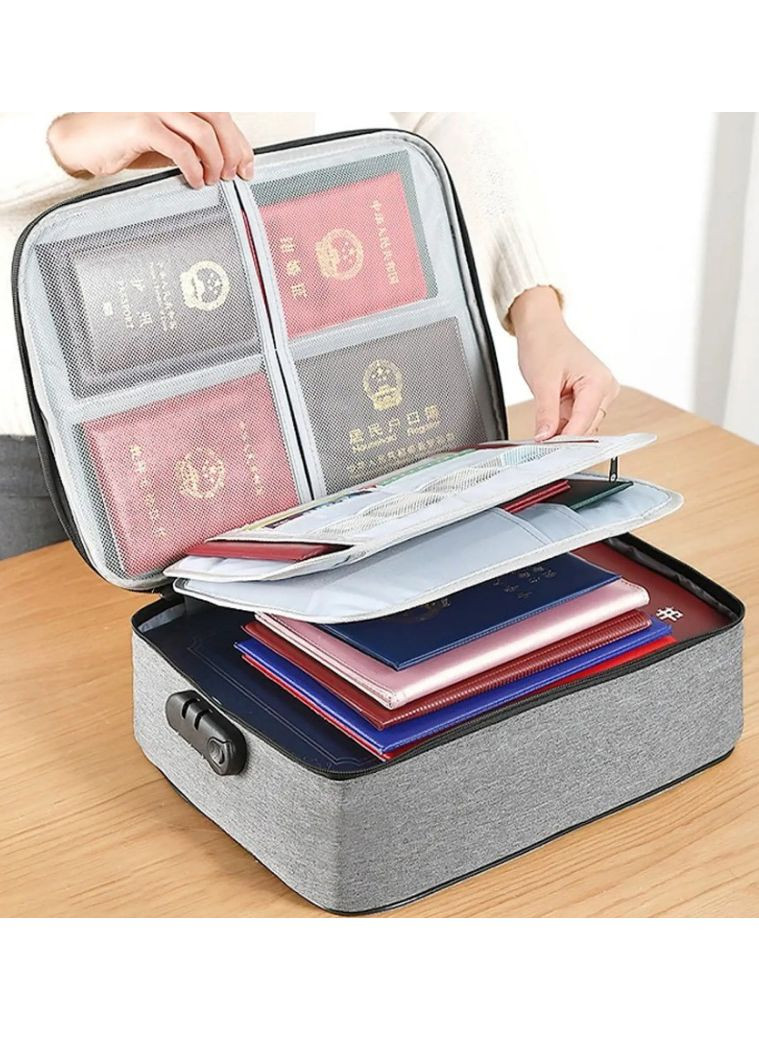 Дорожная сумка органайзер с кодовым замком (37х10,5х27см) для хранения документов No Brand (305665994)