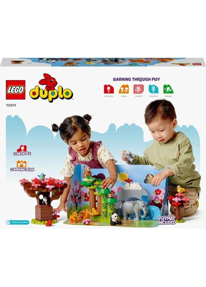 Конструктор DUPLO Town Дикі тварини Азії 117 деталей (10974) Lego (281425449)
