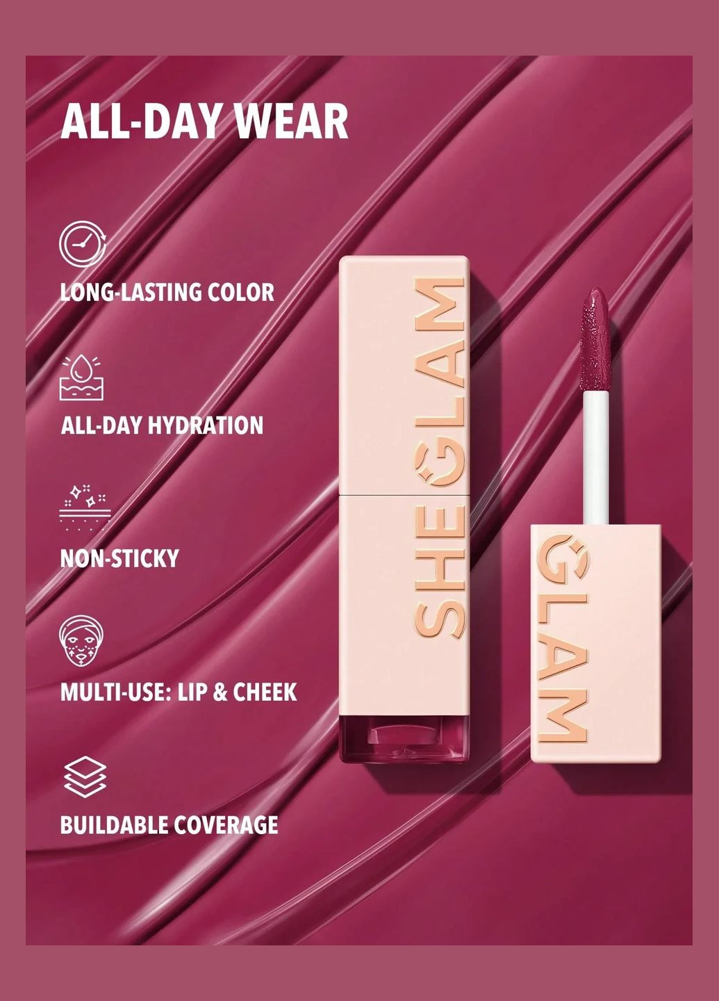 Тинт блеск для губ Take A Hint Lip Tint тон Cheeky, 3.5 гр Sheglam (330762302)