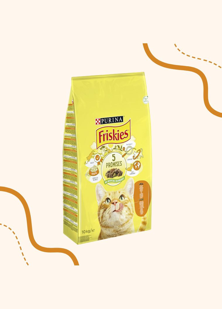 Сухий корм Friskies (Фріскіс) з куркою та овочами для котів 10кг Purina Friskies (365860126)