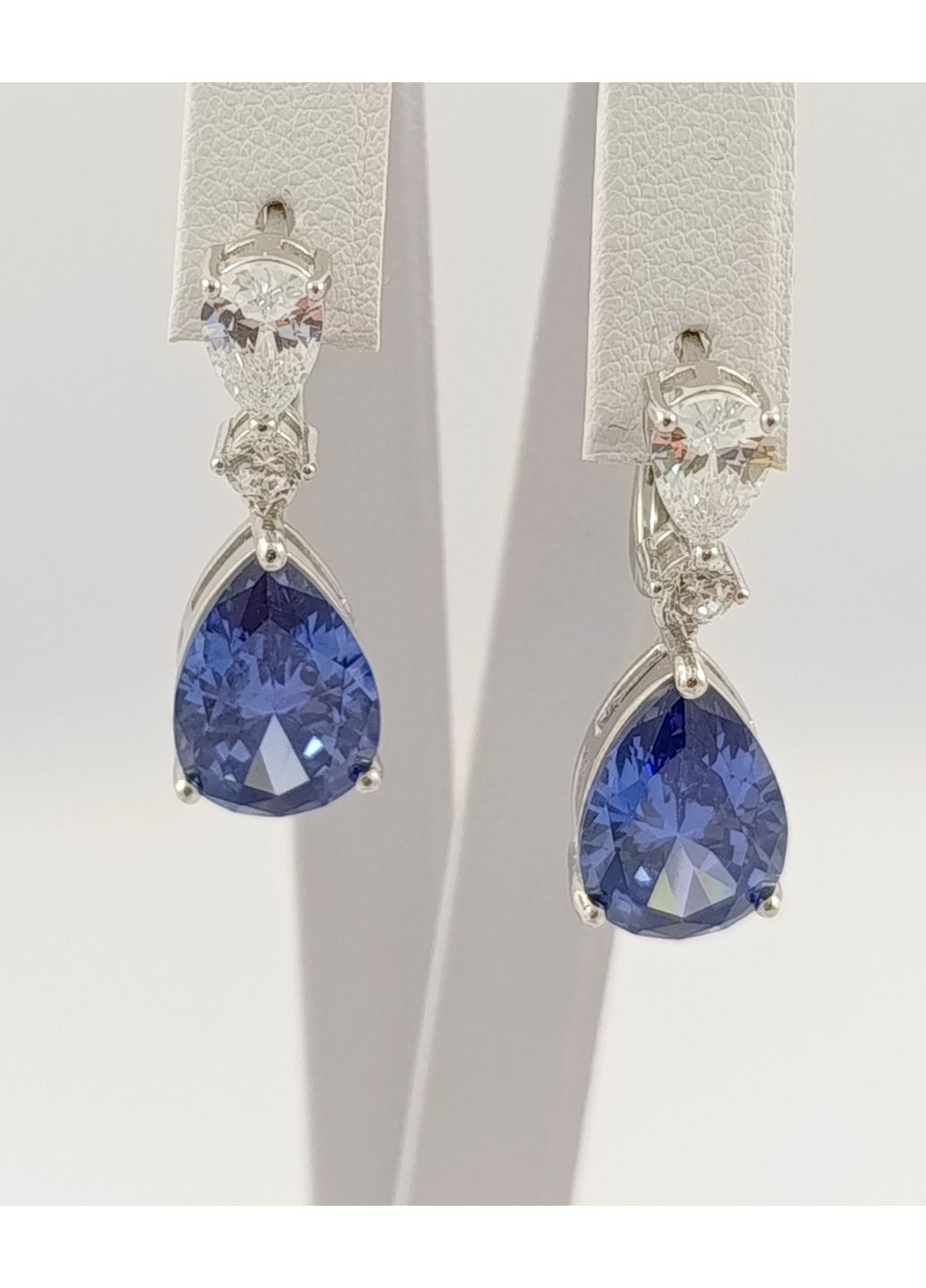 Серебряные серьги с танзанитом СТ349/ц-тз Shatlen Сережки (356180745)