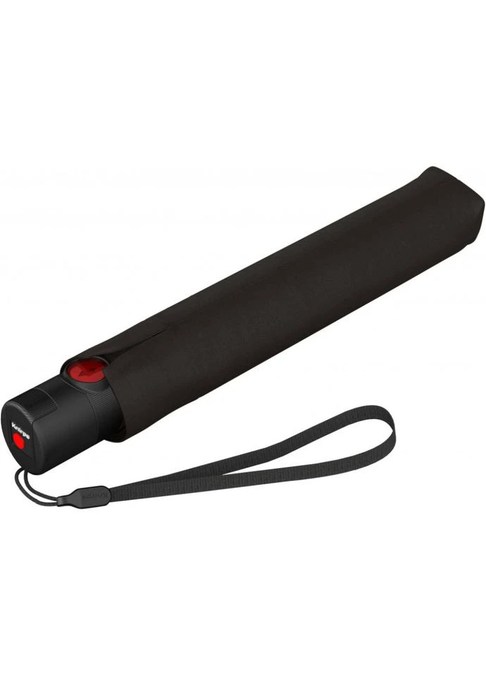 Чёрный зонт u.200 black black uv coating авто/складной/6 спиц /d97x26см/легкий/ветроустойчивый 120 км/ч Knirps (394953500)