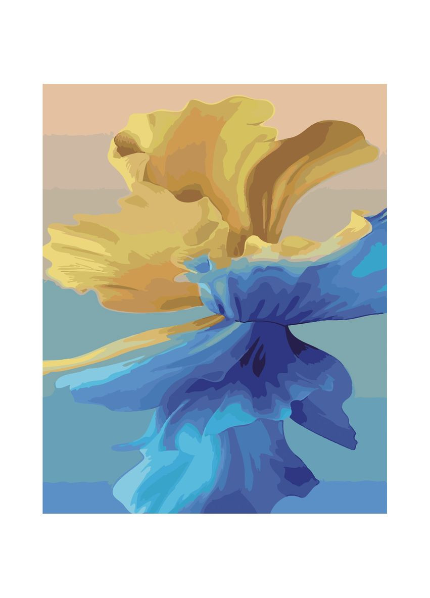 Картина за номерами Жовтоблакитний танок для творчості малювання з лаком см Strateg (369759031)