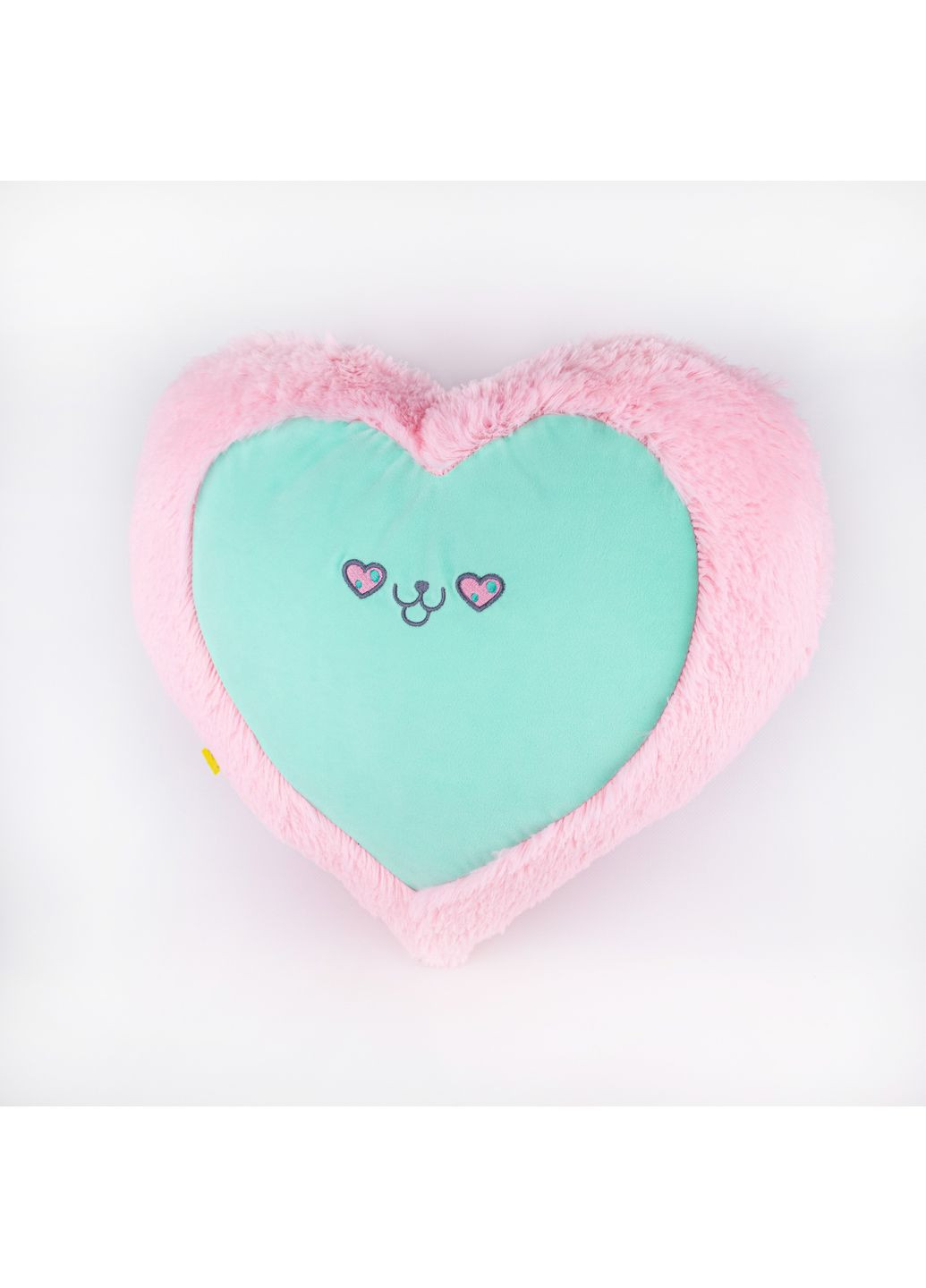 М'яка іграшка Подушка серце кіт 43см рожево-м'ятна (KD656) Kidsqo (365545927)