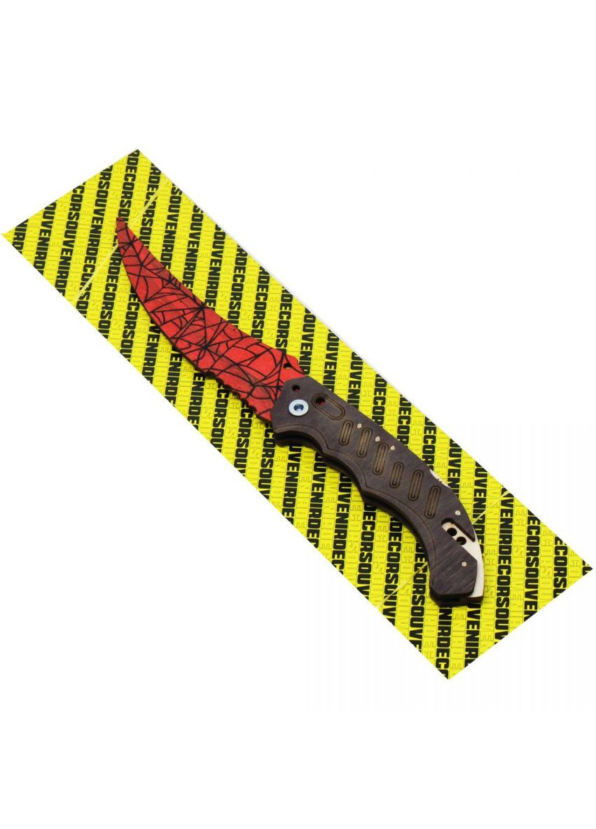 Іграшка дерев'яний ніж розкладний "FLIP (Crimson web)" (FLI-S) Сувенір-Декор (362452253)