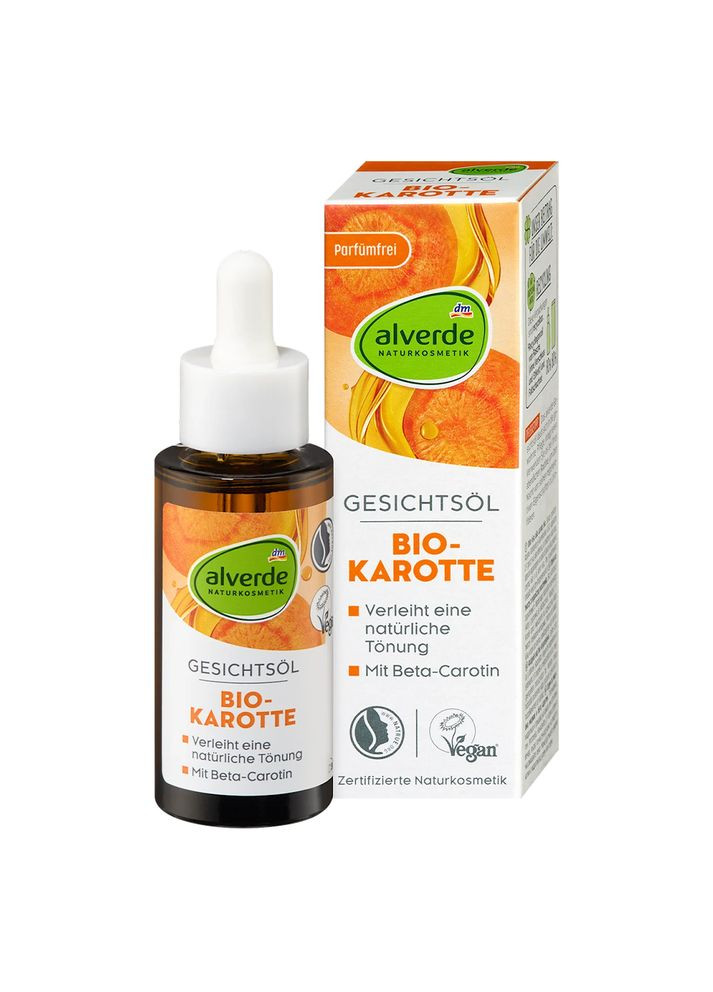Масло для лица Naturkosmetik с бета-каротином и био-морковью 30 мл Alverde (368293409)