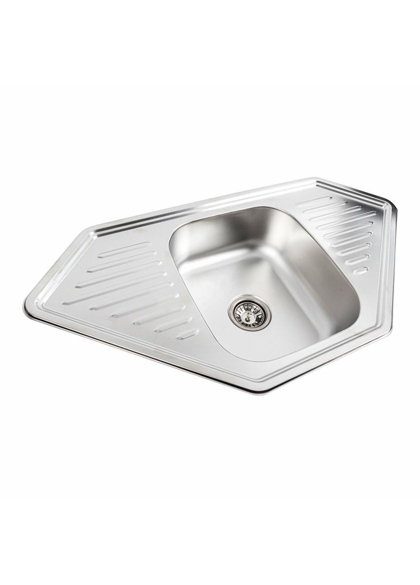 Кухонна мийка з нержавіючої сталі 9550В ДЕКОР (0,8/180 мм) Platinum (336934547)