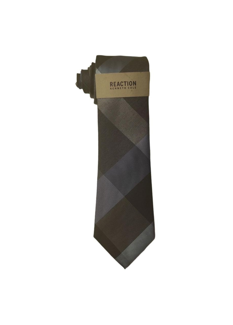 Краватка Reaction з вузьким вирізом у карту, синій із фіолетовим, чоловічий,100% оригінал, USA. Kenneth Cole slim fit (367833407)
