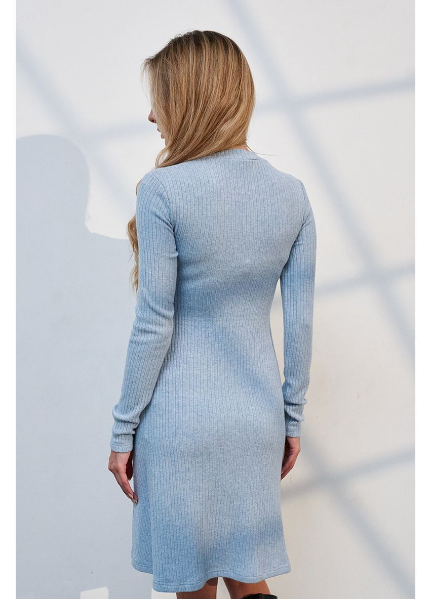 Блакитна блакитна сукня для вагітних та годуючих зі щільного трикотажу Юла мама