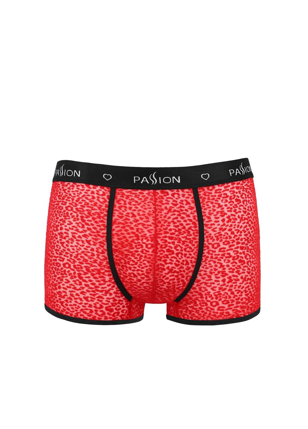 Чоловічі прозорі боксери Short Parker, червоні, сітка, під леопард Passion (297587224)