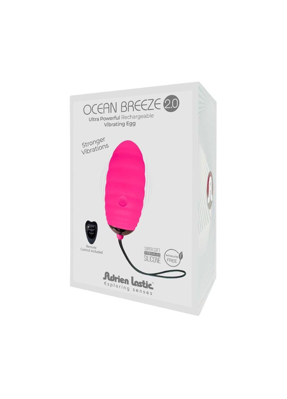 Виброяйцо Adrien Lastic Ocean Breeze 2.0 Pink, пульт ДУ, очень мощный мотор, 10 виброрежимов No Brand (366877401)