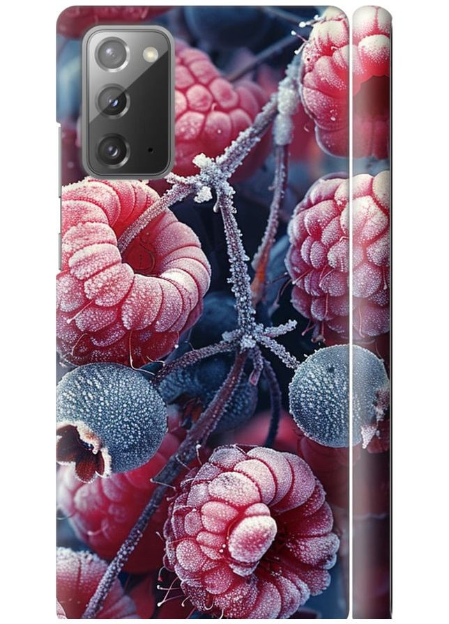 3D пластиковий матовий чохол 'Морозні ягоди' для Endorphone Samsung Galaxy Note 20 (285115849)
