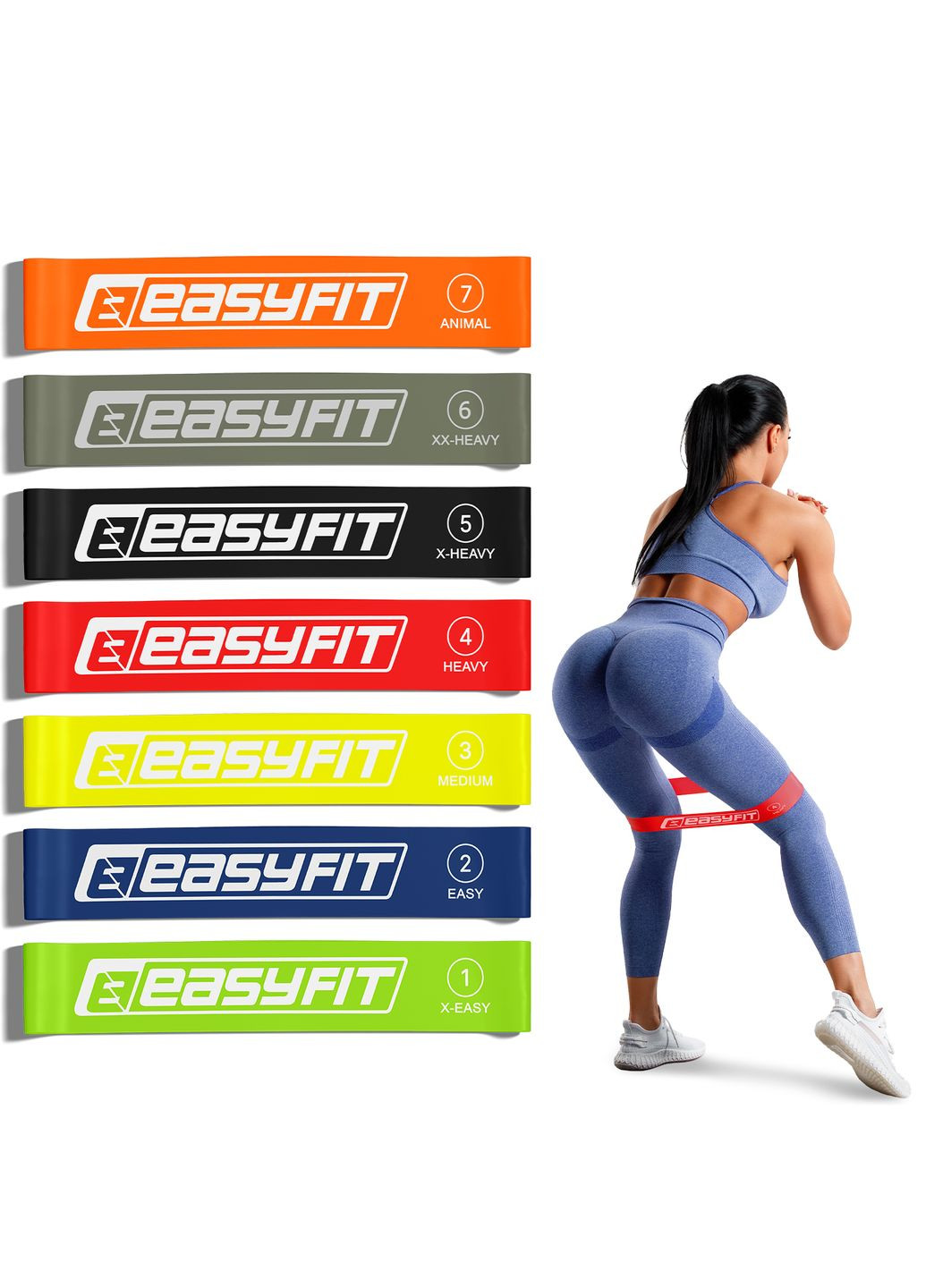 Резинки для фитнеса набор из 7 штук (A-022232) EasyFit (322772547)