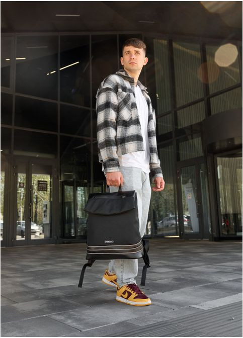 Чоловічий рюкзак з кишенею для ноутбука Чорний (5040311437) Sambag (361244631)