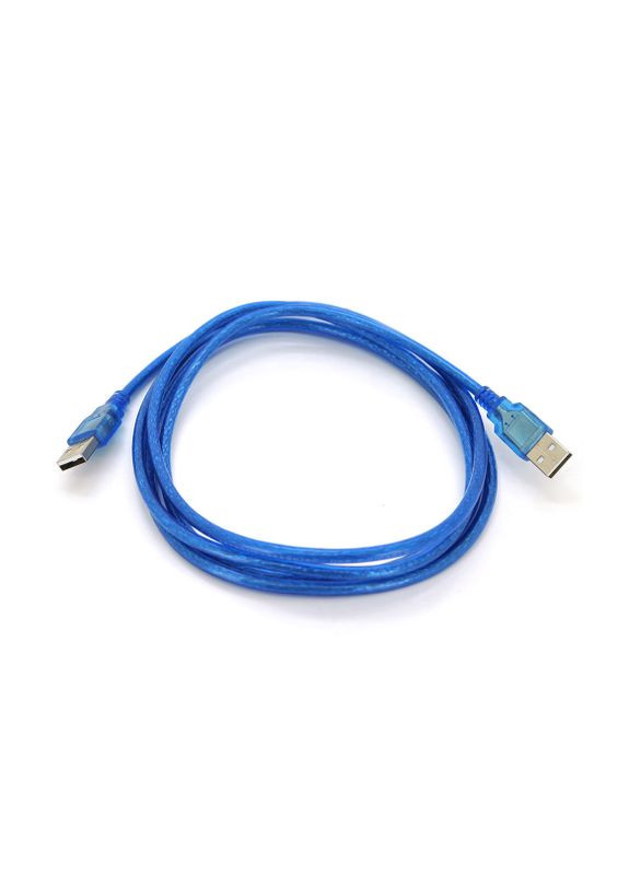 Кабель USB 2.0 тато AM — AM 1.5m напівпрозорий синій Ritar (279827353)