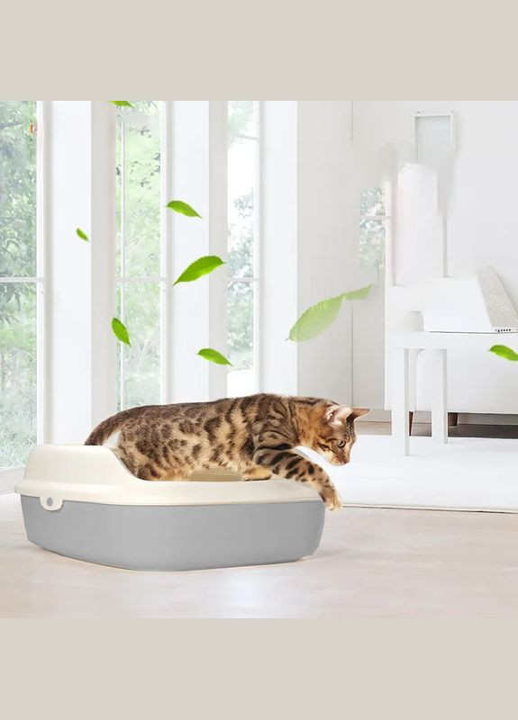 Туалет для кошек Т1, 40.5 х 30 х 13.8 см (S) c лопаткой PAKEWAY (299915331)