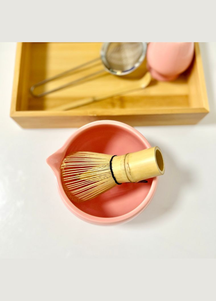 Набір аксесуарів для приготування матчі чаю pink No Brand (338436977)