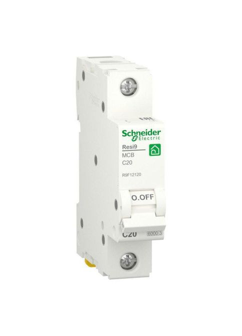 Автоматичний вимикач 1-п Schneider C 20А 6 кА RESI9 230В Schneider R9F12120 Schneider Electric (337359757)