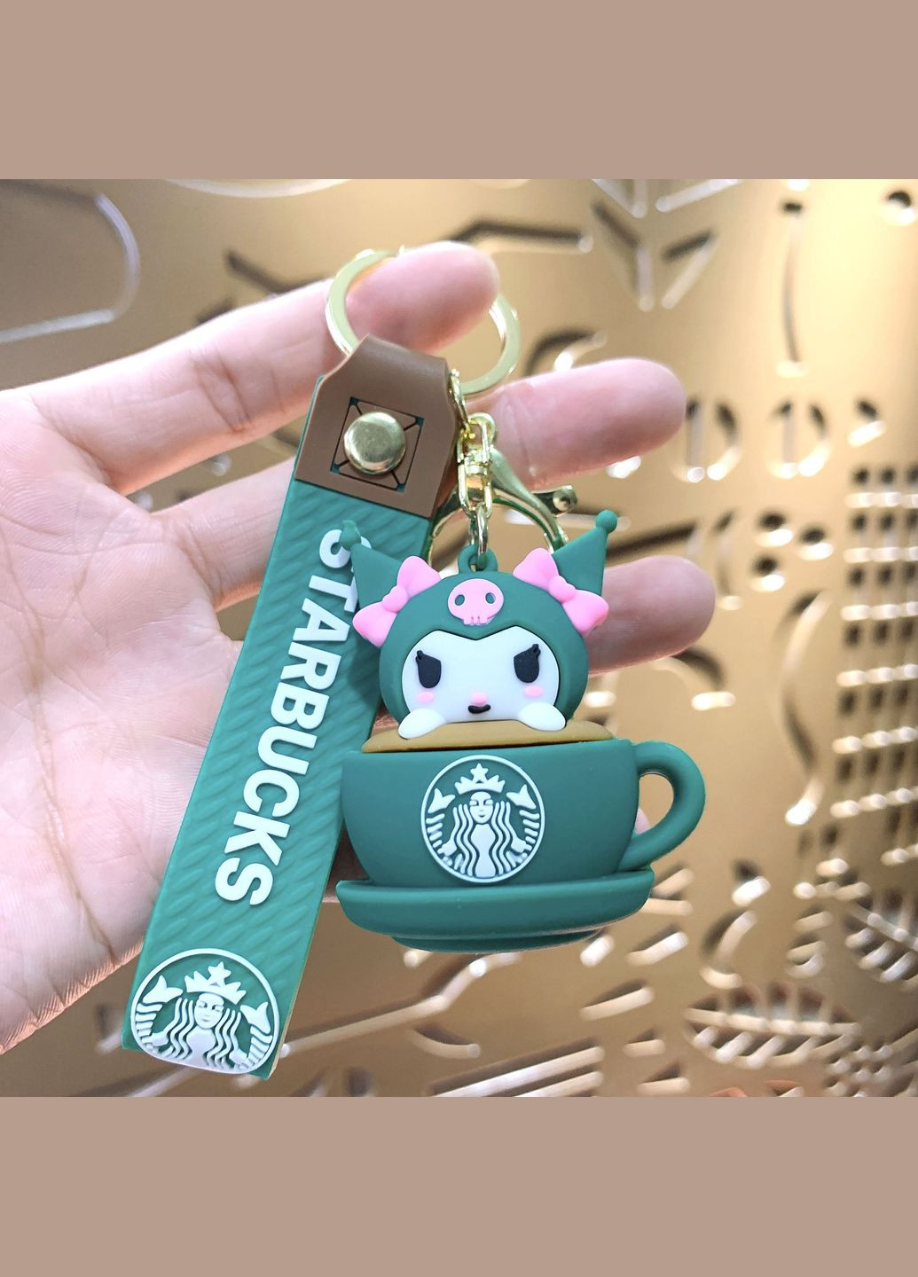 Куроми брелок Kuromi на ключе, на сумку фигурка аниме геншин манга Starbucks Старбакс 5.5 см Shantou (322301641)