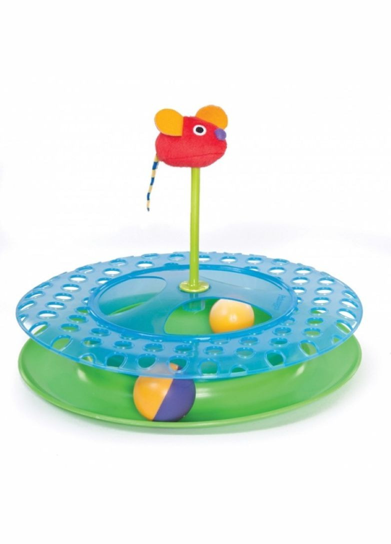 Іграшка для котів Трек з м'ячиком для ласощів Cheese Chase 31х23 см (871864007364) Petstages (328799885)