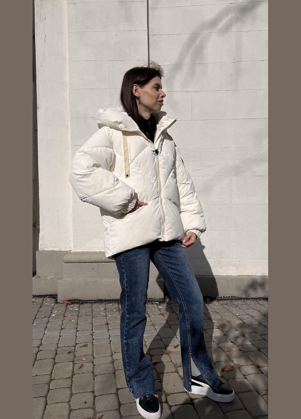 Молочная зимняя куртка FLY