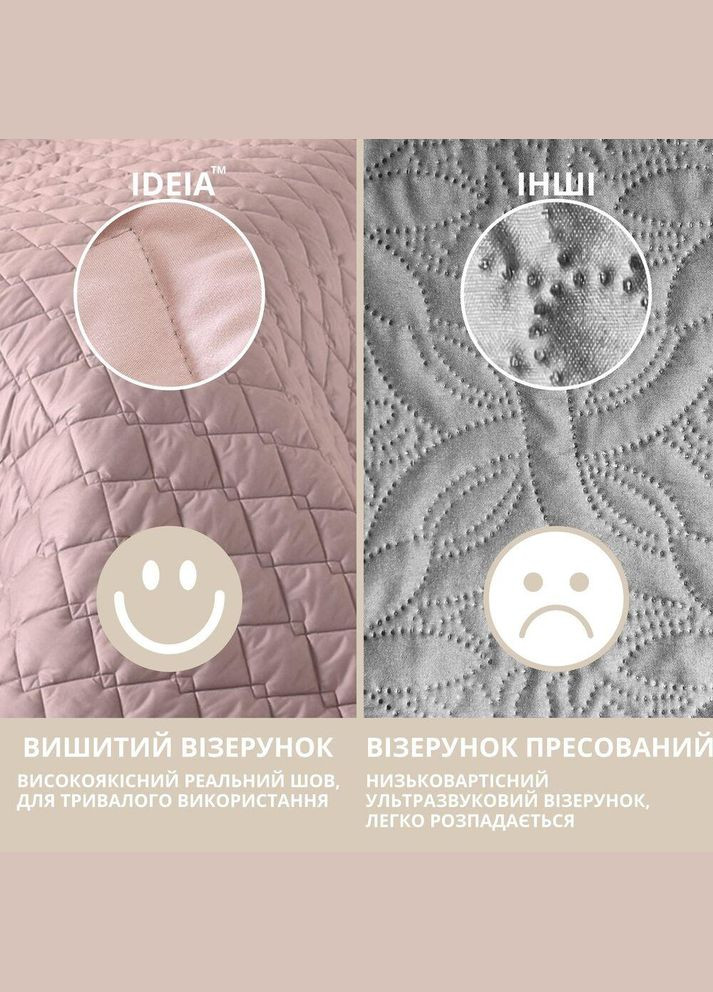 Покрывало на кровать, диван 180х210 см, стеганное, двустороннее, качественная стежка, микрофибра IDEIA (302975673)