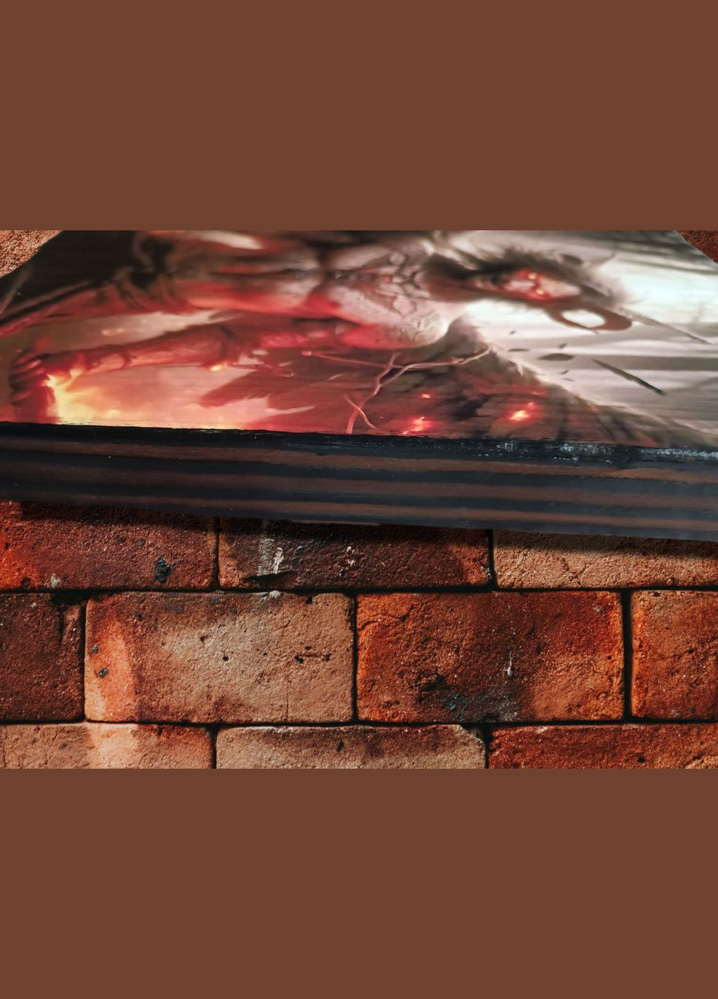 Панно на дереве «Искушение тьмы. Демон в мужском образе» мистический декор авторская ручная работа Handmade (343047097)