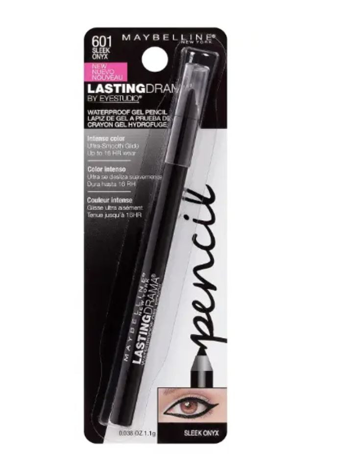 Олівець для очей Lasting Drama Waterproof GEL Pencil 601 Sleek Onyx Maybelline (336375066)