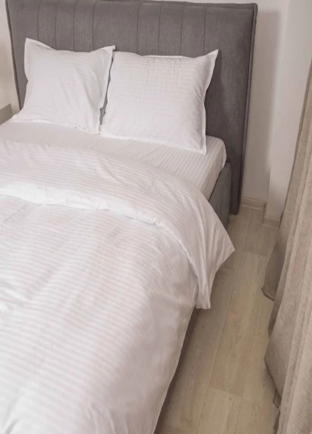 Постільна білизна Вілюта сатин страйп двоспальна. Постіль Вілюта двійка. Комплект постільної білизни Viluta Постільна білизна (346268521)