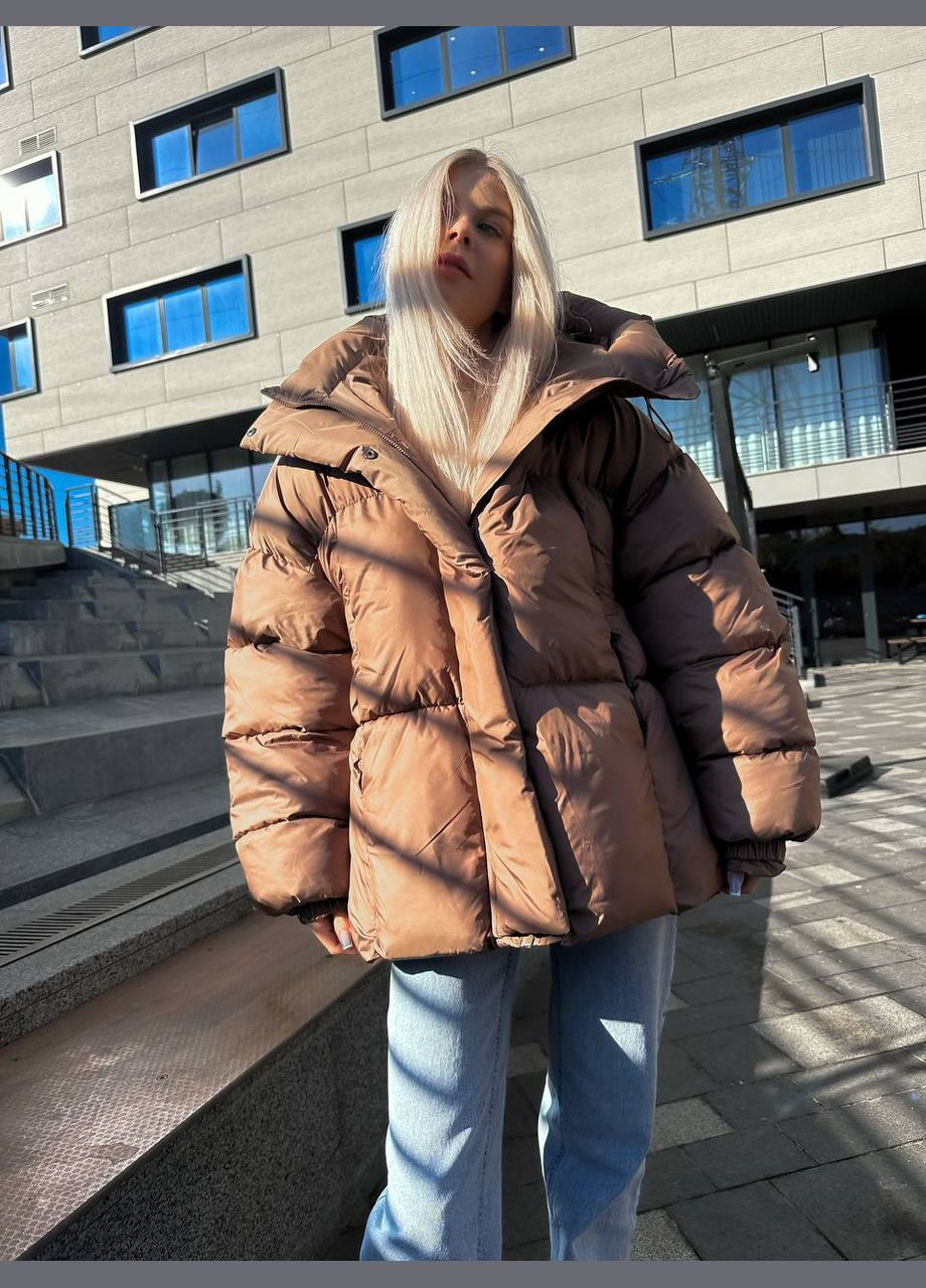 Світло-коричневий зимній Пуховик Vakko