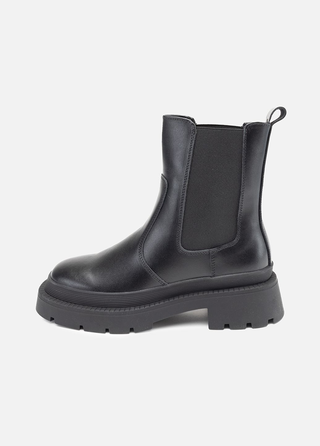 Осенние женские ботинки на плоской подошве цвет черный cb-00253423 Yuki