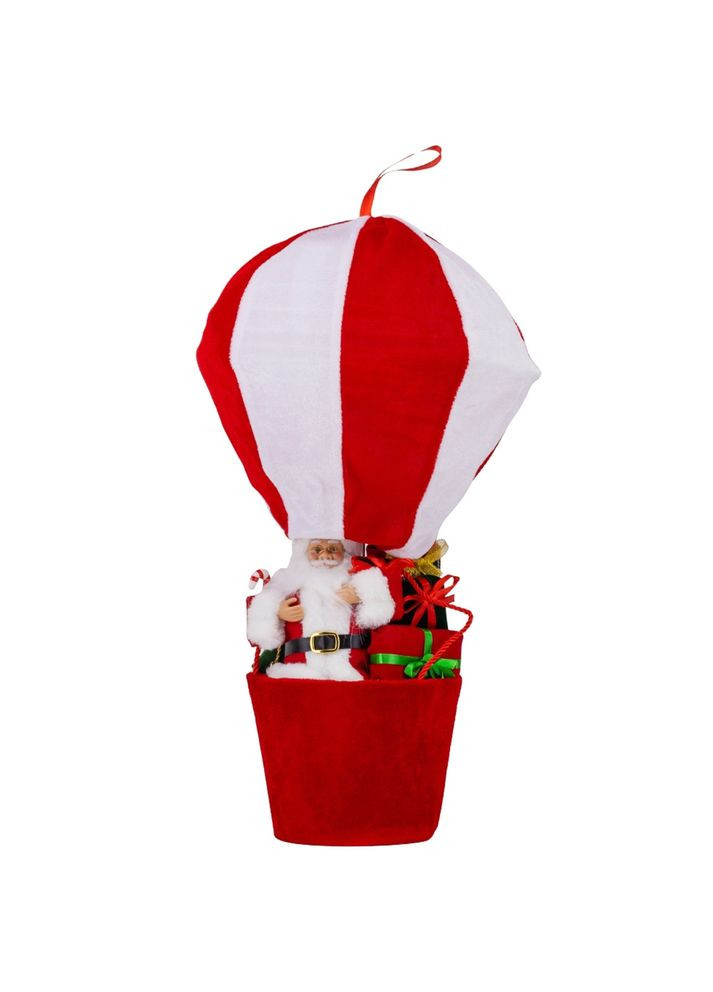 Фигурка декоративная Санта на воздушном шаре 43х25х25 см 119162-002 текстиль No Brand (346152665)