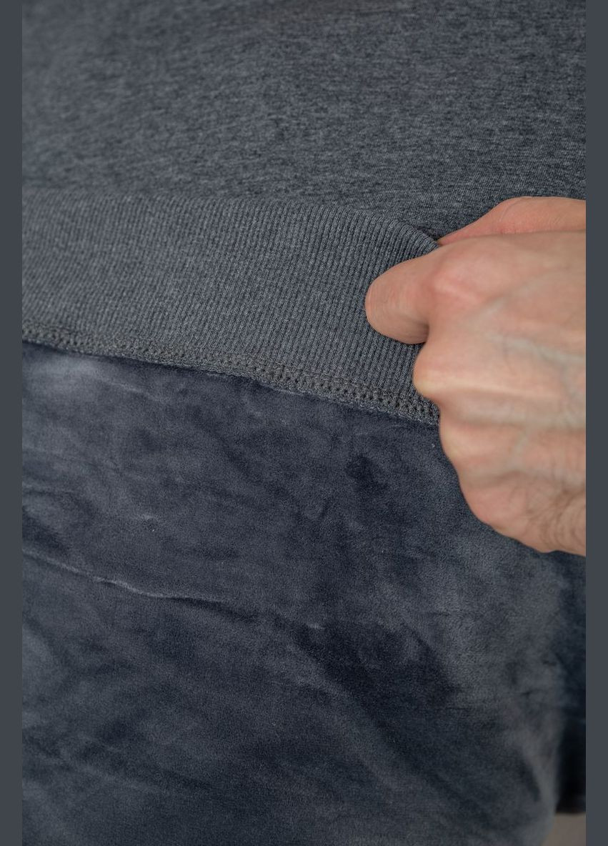 Серый свитшот мужской утепленный Ager без декора (304502873)