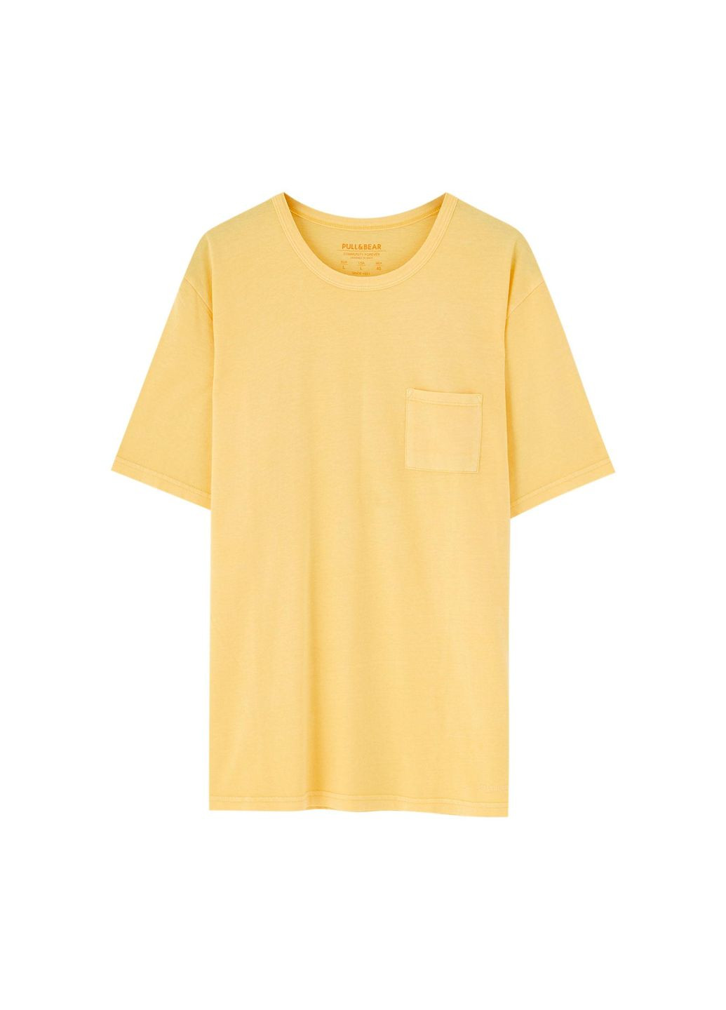 Желтая футболка,желтый, Pull & Bear
